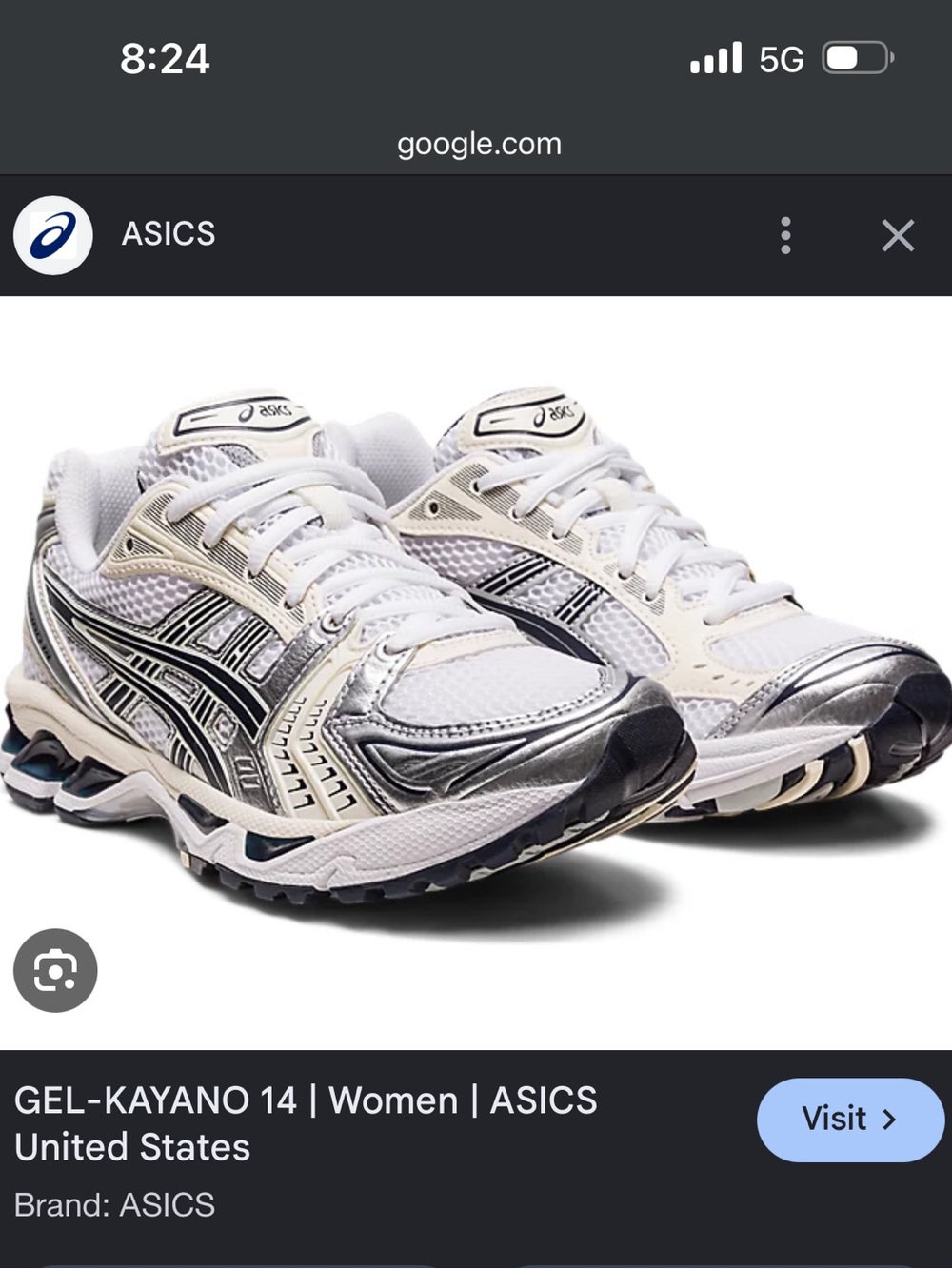 ASICS Women’s Gel-Kayano 14 White/Midnight - Picture 3 of 10